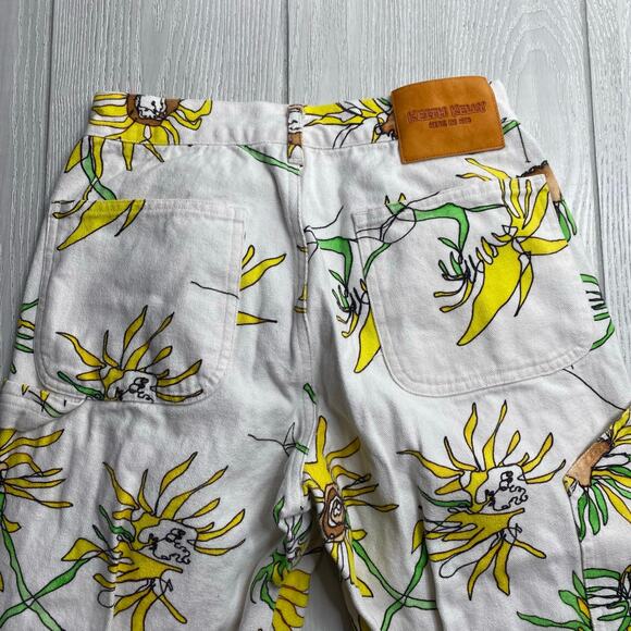 Keith Kelly Men's White Sunflower Double Knee Work Pants Size XXS $165 - Picture 9 of 12